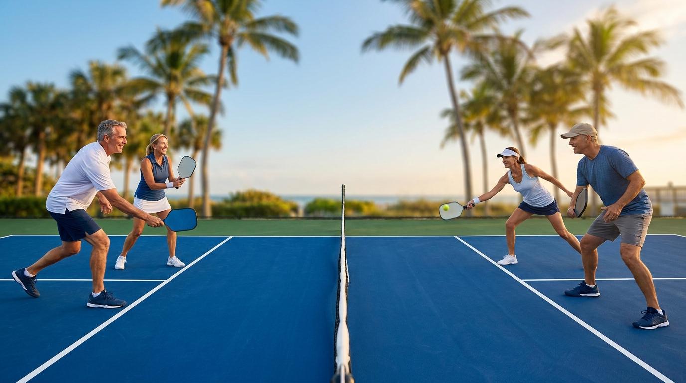 Pickleball courts built by Boca Raton Pickleball Court Builders
